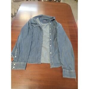 American Eagle Outfitters Denim Jacket Medium Dark Wash Size Large